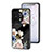 Silicone Frame Flowers Mirror Case Cover for OnePlus 11 5G Black