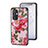 Silicone Frame Flowers Mirror Case Cover for OnePlus 9 5G