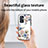 Silicone Frame Flowers Mirror Case Cover for OnePlus 9 5G