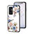 Silicone Frame Flowers Mirror Case Cover for OnePlus 9 Pro 5G