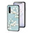 Silicone Frame Flowers Mirror Case Cover for OnePlus Nord CE 5G Cyan