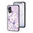 Silicone Frame Flowers Mirror Case Cover for Oppo A17