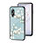 Silicone Frame Flowers Mirror Case Cover for Oppo A17