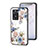 Silicone Frame Flowers Mirror Case Cover for Oppo A57s White