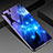 Silicone Frame Flowers Mirror Case Cover for Oppo A91 Blue