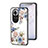 Silicone Frame Flowers Mirror Case Cover for Oppo Reno11 5G