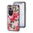 Silicone Frame Flowers Mirror Case Cover for Oppo Reno11 5G