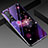 Silicone Frame Flowers Mirror Case Cover for Oppo Reno3 Pro Purple