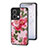 Silicone Frame Flowers Mirror Case Cover for Oppo Reno9 5G