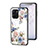 Silicone Frame Flowers Mirror Case Cover for Realme 9i 5G White