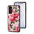 Silicone Frame Flowers Mirror Case Cover for Samsung Galaxy F13 4G