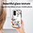 Silicone Frame Flowers Mirror Case Cover for Samsung Galaxy M13 4G