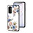 Silicone Frame Flowers Mirror Case Cover for Samsung Galaxy M13 4G