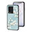 Silicone Frame Flowers Mirror Case Cover for Vivo iQOO 10 5G Cyan