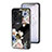 Silicone Frame Flowers Mirror Case Cover for Vivo iQOO 10 Pro 5G Black