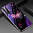 Silicone Frame Flowers Mirror Case Cover for Vivo X50 Pro 5G Purple