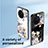 Silicone Frame Flowers Mirror Case Cover for Vivo X90 5G