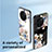 Silicone Frame Flowers Mirror Case Cover for Vivo X90 Pro 5G