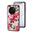 Silicone Frame Flowers Mirror Case Cover for Vivo X90 Pro 5G Red