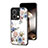 Silicone Frame Flowers Mirror Case Cover for Xiaomi Redmi Note 13 5G White