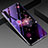 Silicone Frame Flowers Mirror Case Cover K01 for Samsung Galaxy Note 10 Plus Purple
