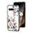 Silicone Frame Flowers Mirror Case Cover S01 for Asus ROG Phone 3 White