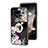 Silicone Frame Flowers Mirror Case Cover S01 for Asus ROG Phone 5 Pro Black