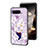 Silicone Frame Flowers Mirror Case Cover S01 for Asus ROG Phone 5 Pro Clove Purple