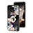 Silicone Frame Flowers Mirror Case Cover S01 for Asus ROG Phone 5s Black