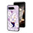 Silicone Frame Flowers Mirror Case Cover S01 for Asus ROG Phone 5s Clove Purple