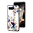 Silicone Frame Flowers Mirror Case Cover S01 for Asus ROG Phone 5s White