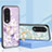 Silicone Frame Flowers Mirror Case Cover S01 for Huawei Honor 90 5G