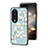 Silicone Frame Flowers Mirror Case Cover S01 for Huawei Honor 90 5G