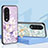 Silicone Frame Flowers Mirror Case Cover S01 for Huawei Honor 90 Pro 5G