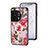 Silicone Frame Flowers Mirror Case Cover S01 for OnePlus 11 5G