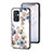 Silicone Frame Flowers Mirror Case Cover S01 for OnePlus 9 5G