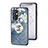 Silicone Frame Flowers Mirror Case Cover S01 for OnePlus 9 5G