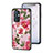 Silicone Frame Flowers Mirror Case Cover S01 for OnePlus 9 5G