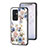 Silicone Frame Flowers Mirror Case Cover S01 for OnePlus 9 Pro 5G