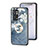 Silicone Frame Flowers Mirror Case Cover S01 for OnePlus 9RT 5G