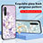 Silicone Frame Flowers Mirror Case Cover S01 for OnePlus Nord CE 5G