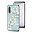 Silicone Frame Flowers Mirror Case Cover S01 for OnePlus Nord CE 5G Cyan