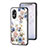 Silicone Frame Flowers Mirror Case Cover S01 for Oppo A17