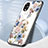 Silicone Frame Flowers Mirror Case Cover S01 for Oppo A17K