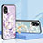 Silicone Frame Flowers Mirror Case Cover S01 for Oppo A17K