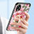 Silicone Frame Flowers Mirror Case Cover S01 for Oppo A17K