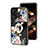 Silicone Frame Flowers Mirror Case Cover S01 for Oppo A18 Black