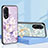Silicone Frame Flowers Mirror Case Cover S01 for Oppo A58 4G