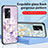 Silicone Frame Flowers Mirror Case Cover S01 for Oppo K10 5G India