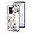 Silicone Frame Flowers Mirror Case Cover S01 for Oppo K10 5G India White